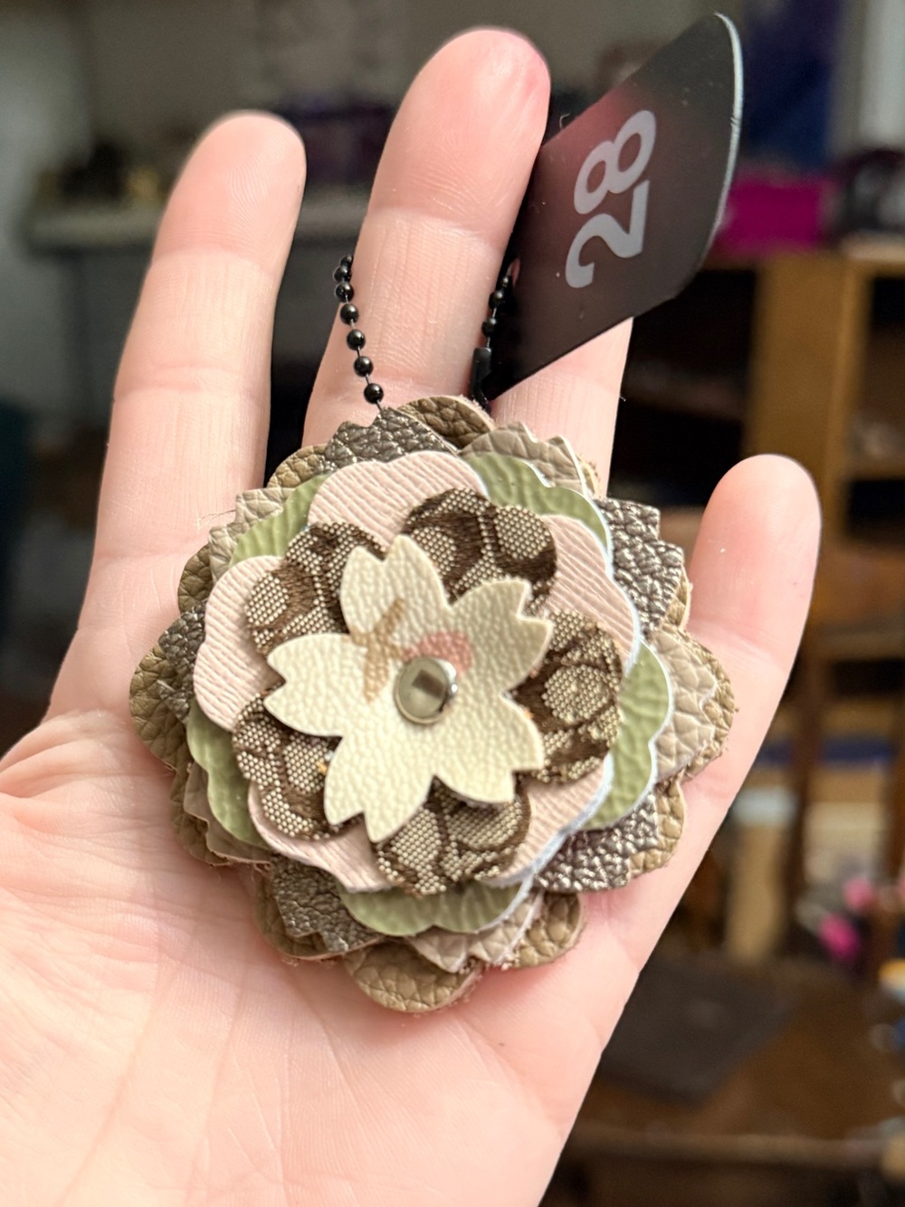 Handmade Floral Bag Charm